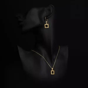 مدال گوشواره لیزری مربع 8015