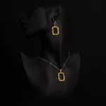 مدال گوشواره مربع 8020